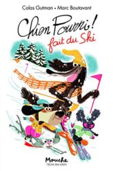 CHIEN POURRI FAIT DU SKI